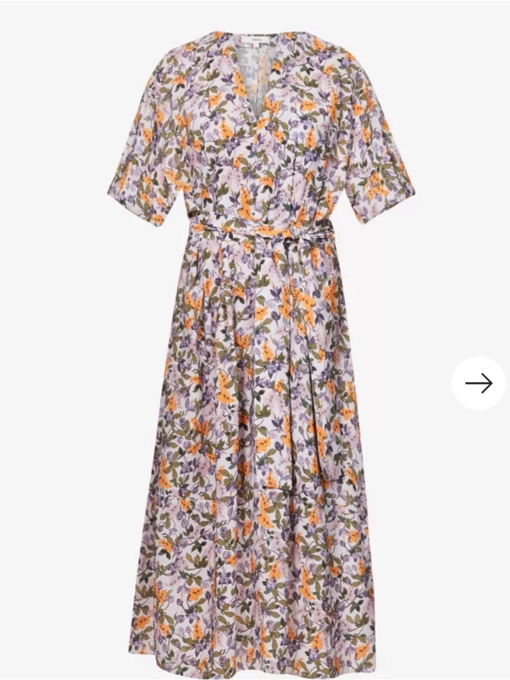 Vince Wisteria Vine Belted Dress XS (runs large)